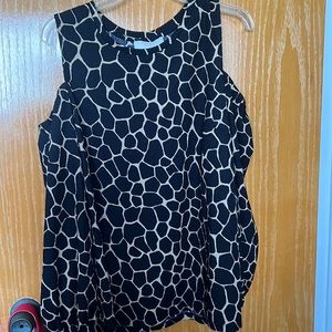 Michael Kors animal print cold shoulder long sleeve top